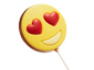 Chupa de Chocolate Emoji Corações, 25 g - 0000003505